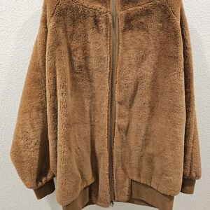 Free People Brown Faux Fur Jacket